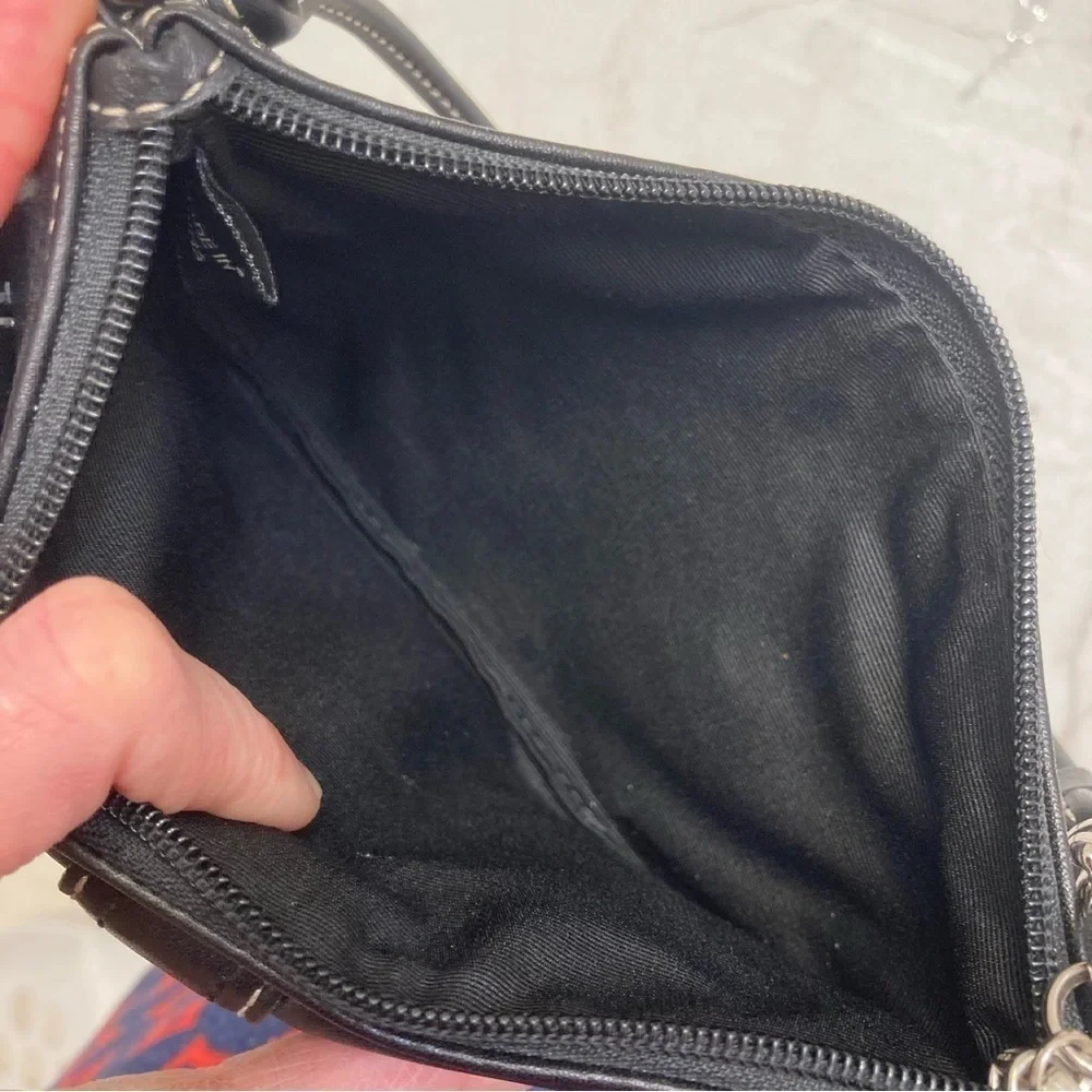 Coach black leather soho wristlet clutch bag